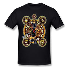 Load image into Gallery viewer, High Quality O-Neck 100 Cotton Tops & Tees band Kingdom Hearts Sora Stained Glass T-shirt summer / autumn sleeve short
