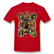 Load image into Gallery viewer, High Quality O-Neck 100 Cotton Tops & Tees band Kingdom Hearts Sora Stained Glass T-shirt summer / autumn sleeve short