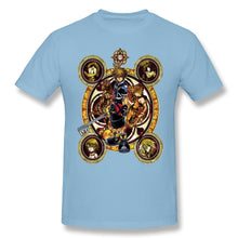 Load image into Gallery viewer, High Quality O-Neck 100 Cotton Tops & Tees band Kingdom Hearts Sora Stained Glass T-shirt summer / autumn sleeve short