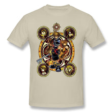 Load image into Gallery viewer, High Quality O-Neck 100 Cotton Tops & Tees band Kingdom Hearts Sora Stained Glass T-shirt summer / autumn sleeve short