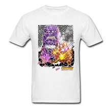 Load image into Gallery viewer, Stained Glass Thanos T-shirt Men Black Clothes 3D Gauntlet Tee Shirts Summer Tshirt Punk Lover Tops Cotton T Shirt