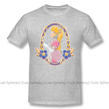 Load image into Gallery viewer, Princess Peach T Shirt Stained Glass Peach T-Shirt Man Short Sleeves Tee Shirt Funny Fashion XXX Cotton Print Tshirt