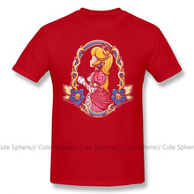 Load image into Gallery viewer, Princess Peach T Shirt Stained Glass Peach T-Shirt Man Short Sleeves Tee Shirt Funny Fashion XXX Cotton Print Tshirt