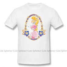 Load image into Gallery viewer, Princess Peach T Shirt Stained Glass Peach T-Shirt Man Short Sleeves Tee Shirt Funny Fashion XXX Cotton Print Tshirt
