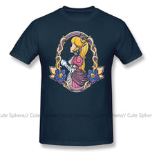 Load image into Gallery viewer, Princess Peach T Shirt Stained Glass Peach T-Shirt Man Short Sleeves Tee Shirt Funny Fashion XXX Cotton Print Tshirt