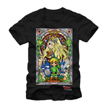 Load image into Gallery viewer, Legend of Zelda The Wind Waker Stained Glass Adult T-Shirt Fashiont Shirt Free Shipping Top Tee Short Sleeve T Shirt
