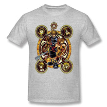 Load image into Gallery viewer, High Quality O-Neck 100 Cotton Tops &amp; Tees band Kingdom Hearts Sora Stained Glass T-shirt summer / autumn sleeve short
