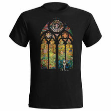 Load image into Gallery viewer, Banksy Stained Glass Window T Shirt men &amp; women printed casual gift short sleeve tee US plus size XS-3XL
