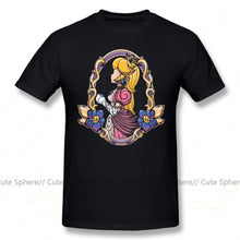 Load image into Gallery viewer, Princess Peach T Shirt Stained Glass Peach T-Shirt Man Short Sleeves Tee Shirt Funny Fashion XXX Cotton Print Tshirt
