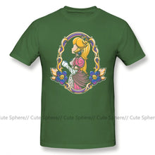 Load image into Gallery viewer, Princess Peach T Shirt Stained Glass Peach T-Shirt Man Short Sleeves Tee Shirt Funny Fashion XXX Cotton Print Tshirt
